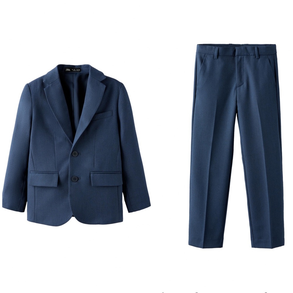 Zara Kids Navy Blazer and Pants Set